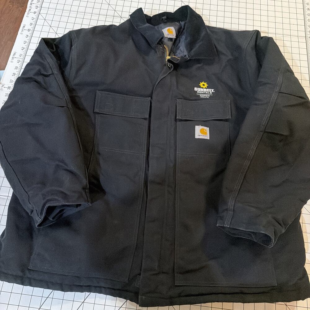 Carhartt C003-BLK 0611 Arctic Quilt Lined Jacket Black Made USA Large Read